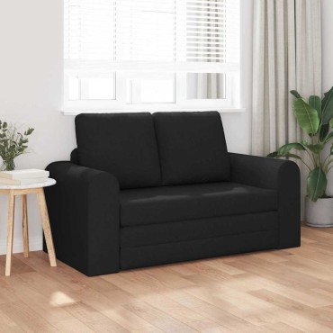 vidaXL Κρεβάτι καναπές Μαύρο ύφασμα 148x71x83cm