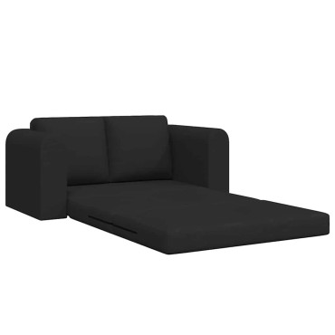 vidaXL Κρεβάτι καναπές Μαύρο ύφασμα 148x71x83cm