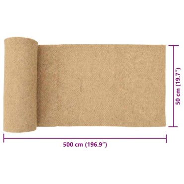vidaXL Στρώμα κάνναβης για τρωκτικά 0,5x5 m 5 mm