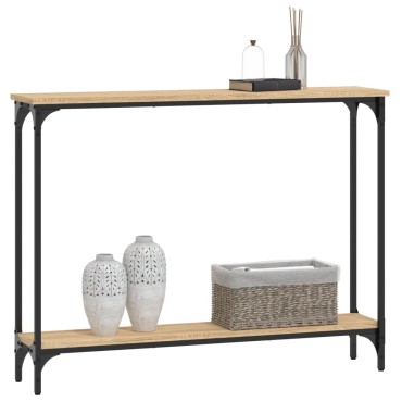 vidaXL Τραπέζι Κονσόλα Sonoma Δρυς 100x22,5x75cm Επεξεργασμένο Ξύλο 1 τεμ.