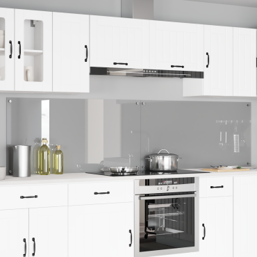vidaXL Πλάτη κουζίνας 2 τμχ. Ανοιχτό γκρι 120 x 60 cm σκληρυμένο γυαλί