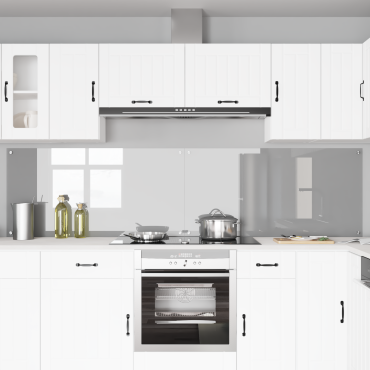 vidaXL Πλάτη κουζίνας 2 τμχ. Ανοιχτό γκρι 120 x 60 cm σκληρυμένο γυαλί
