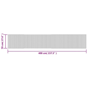 vidaXL Χαλί Ορθογώνιο Μαύρο 70x400cm Μπαμπού