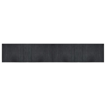 vidaXL Χαλί Ορθογώνιο Γκρι 70x400cm Μπαμπού