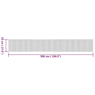 vidaXL Χαλί Ορθογώνιο Φυσικό 70x500cm Μπαμπού