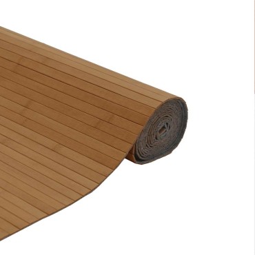 vidaXL Χαλί Ορθογώνιο Καφέ 80x500cm Μπαμπού