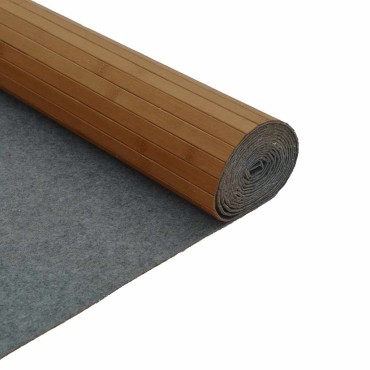 vidaXL Χαλί Ορθογώνιο Καφέ 80x500cm Μπαμπού