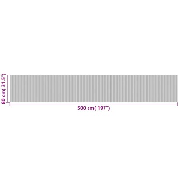 vidaXL Χαλί Ορθογώνιο Καφέ 80x500cm Μπαμπού