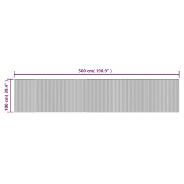 vidaXL Χαλί Ορθογώνιο Γκρι 100x500cm Μπαμπού