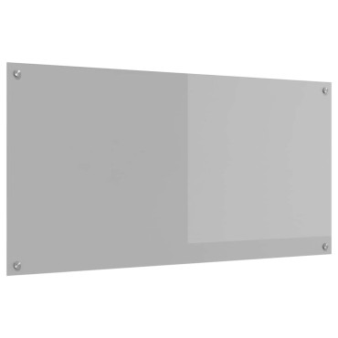 vidaXL Πλάτη κουζίνας Ανοιχτό γκρι 120 x 60 cm σκληρυμένο γυαλί