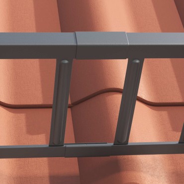 vidaXL Φρουρός χιονιού οροφής Ανθρακί 1200 x 2,5 x 20 εκ Ατσάλι