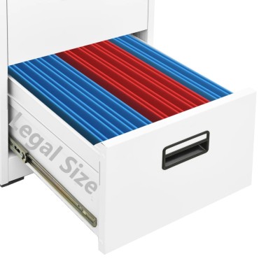 vidaXL Αρχειοθήκη Λευκή 46x62x72,5cm από Ατσάλι 1 τεμ.
