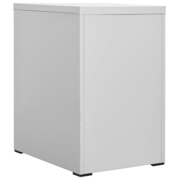 vidaXL Αρχειοθήκη Ανοιχτό Γκρι 46x62x72,5cm από Ατσάλι 1 τεμ.