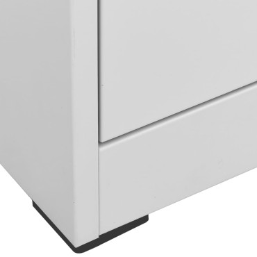 vidaXL Αρχειοθήκη Ανοιχτό Γκρι 46x62x72,5cm από Ατσάλι 1 τεμ.