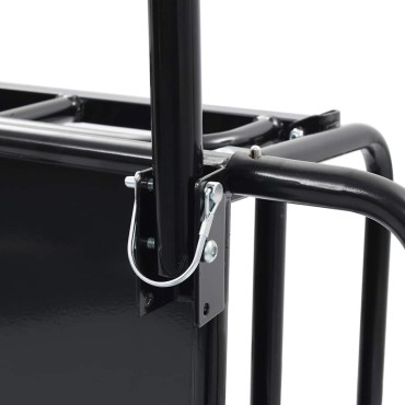 vidaXL Τρέιλερ Ποδηλάτου Μαύρο 130 x 73 x 48,5 εκ.