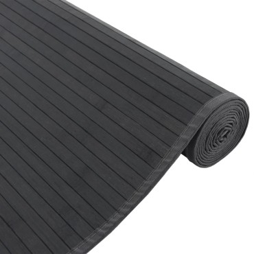 vidaXL Χαλί Ορθογώνιο Μαύρο 80x400cm Μπαμπού