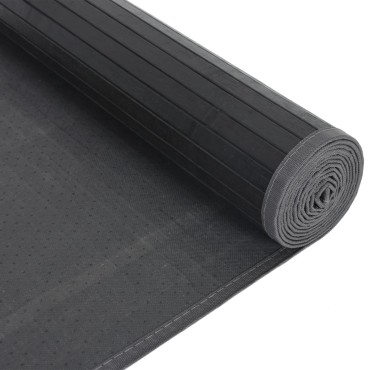 vidaXL Χαλί Ορθογώνιο Μαύρο 80x400cm Μπαμπού