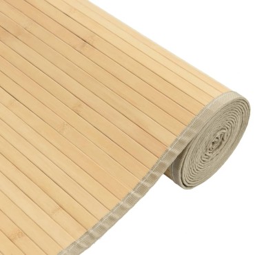 vidaXL Χαλί Ορθογώνιο Ανοιχτό Φυσικό 80x400cm Μπαμπού