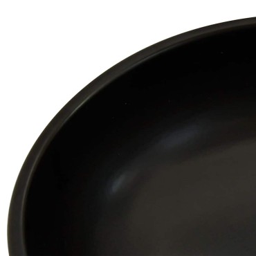 vidaXL Νιπτήρας Μαύρος και Μπλε Φ41 x 14 εκ. Κεραμικός