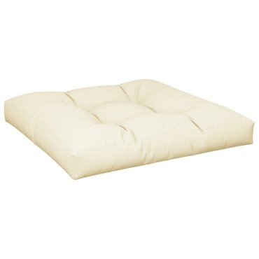 vidaXL Μαξιλάρι Παλέτας Κρεμ 70x70x12cm Υφασμάτινο