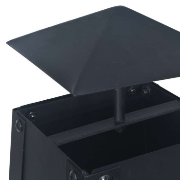 vidaXL Τζάκι Εξωτερικού Χώρου Μαύρο 35 x 35 x 99 εκ. Ατσάλινο
