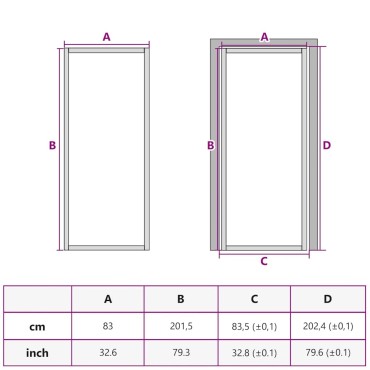 vidaXL Εσωτερική Πόρτα Λευκή 83x201,5 εκ. Ψημένο Γυαλί&Λεπτό Αλουμίνιο