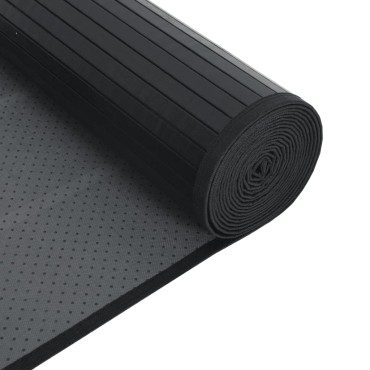 vidaXL Χαλί Ορθογώνιο Μαύρο 60x400cm Μπαμπού