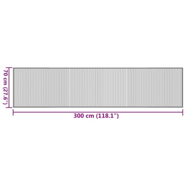 vidaXL Χαλί Ορθογώνιο Καφέ 70x300cm Μπαμπού