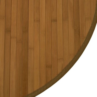 vidaXL Χαλί Στρογγυλό Καφέ Μπαμπού 80x80cm