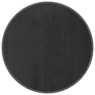 vidaXL Χαλί Στρογγυλό Γκρι Μπαμπού 80x80cm