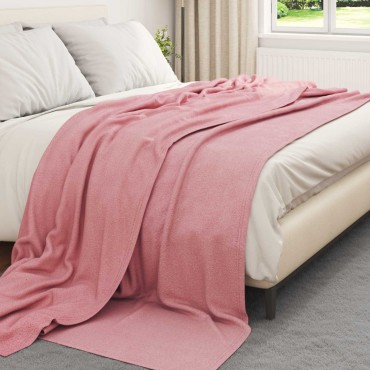 vidaXL Ριχτάρι Ροζ 240 x 220 cm 0.74 kg Μαλλί