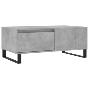 vidaXL Τραπεζάκι Σαλονιού Γκρι Σκυροδ. 90x50x36,5cm Επεξεργ. Ξύλο 1 τεμ.