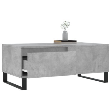 vidaXL Τραπεζάκι Σαλονιού Γκρι Σκυροδ. 90x50x36,5cm Επεξεργ. Ξύλο 1 τεμ.