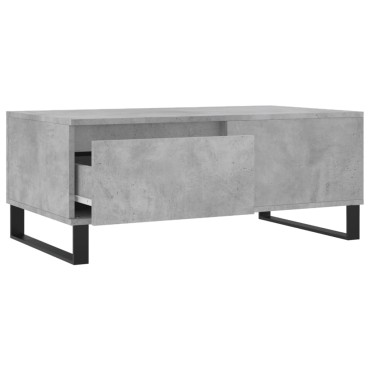 vidaXL Τραπεζάκι Σαλονιού Γκρι Σκυροδ. 90x50x36,5cm Επεξεργ. Ξύλο 1 τεμ.