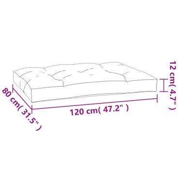 vidaXL Μαξιλάρι Παλέτας Πράσινο 120x80x12cm Υφασμάτινο