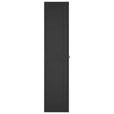 vidaXL Ντουλάπι Αποθ. Εξ. Χώρου Μαύρο 65x37x165cm Πολυπροπυλένιο 1 τεμ.