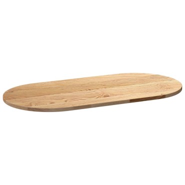 vidaXL Επιτραπέζια επιφάνεια 100x50x2cm μασίφ ξύλο δρυς οβάλ