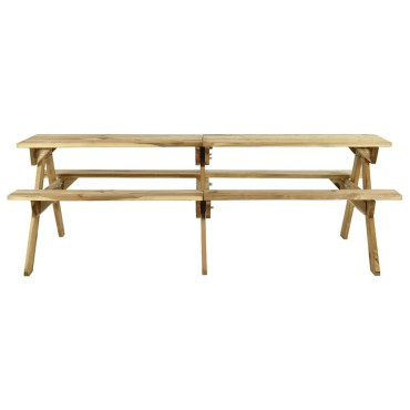 vidaXL Τραπέζι Πικ-νικ με Παγκάκια 220x122x72cm Εμποτ. Ξύλο Πεύκου 1 τεμ.