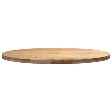 vidaXL Επιτραπέζια επιφάνεια 120x60x4cm από Μασίφ Ξύλο Δρυός Οβάλ