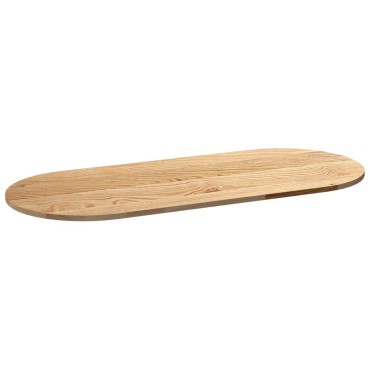 vidaXL Επιτραπέζια επιφάνεια 140x60x2cm από Μασίφ Ξύλο Δρυός Οβάλ
