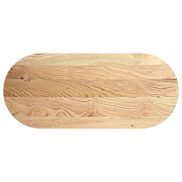 vidaXL Επιτραπέζια επιφάνεια 140x60x4cm από Μασίφ Ξύλο Δρυός Οβάλ
