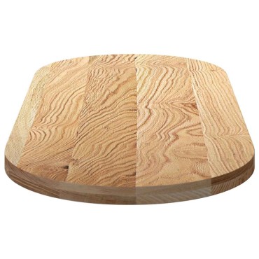 vidaXL Επιτραπέζια επιφάνεια 140x60x4cm από Μασίφ Ξύλο Δρυός Οβάλ