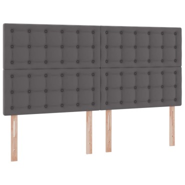 vidaXL Κρεβάτι με αποθηκευτικό χώρο και LED Γκρι 180 x 200 cm