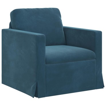 vidaXL Σετ Καναπέ 2 τεμ. Μπλε Βελούδο 158x78x80cm  Διθέσιος