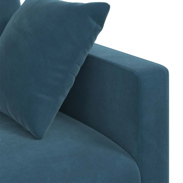 vidaXL Σετ Καναπέ 2 τεμ. Μπλε Βελούδο 158x78x80cm  Διθέσιος