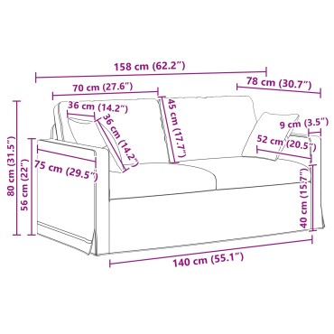 vidaXL Σετ Καναπέ 2 τεμ. Μπλε Βελούδο 158x78x80cm  Διθέσιος