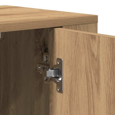 vidaXL Υψηλός Μπουφές artisan δρυς 80x33x150cm Επεξεργασμένο Ξύλο 1 τεμ.