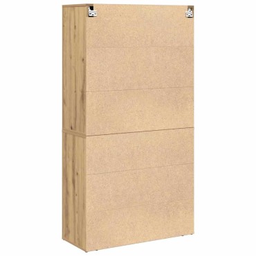 vidaXL Υψηλός Μπουφές artisan δρυς 80x33x150cm Επεξεργασμένο Ξύλο 1 τεμ.