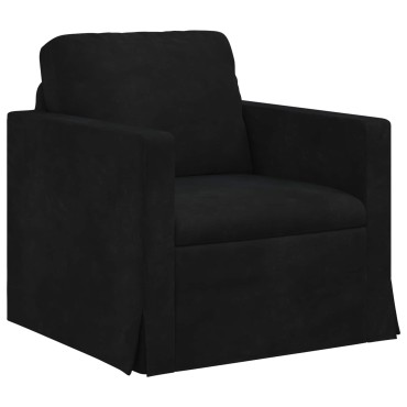 vidaXL Σετ Καναπέ 2 τεμ. Μαύρο Βελούδο 228x78x80cm  Διθέσιος