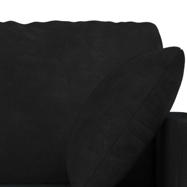 vidaXL Σετ Καναπέ 2 τεμ. Μαύρο Βελούδο 228x78x80cm  Διθέσιος